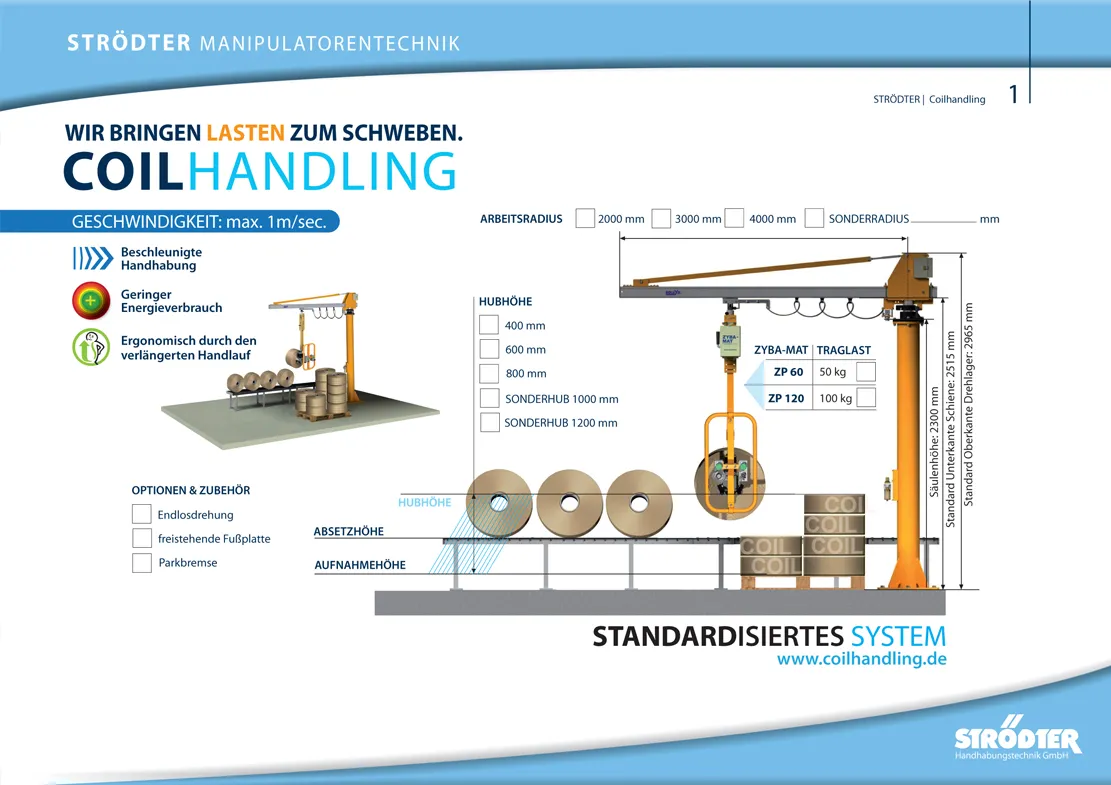 COIL-Handling Seite 1 der STRÖDTER Produktseite